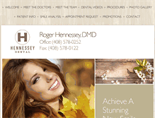 Tablet Screenshot of hennesseydental.com